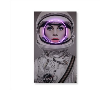 LED Neon Space Girl -Pink